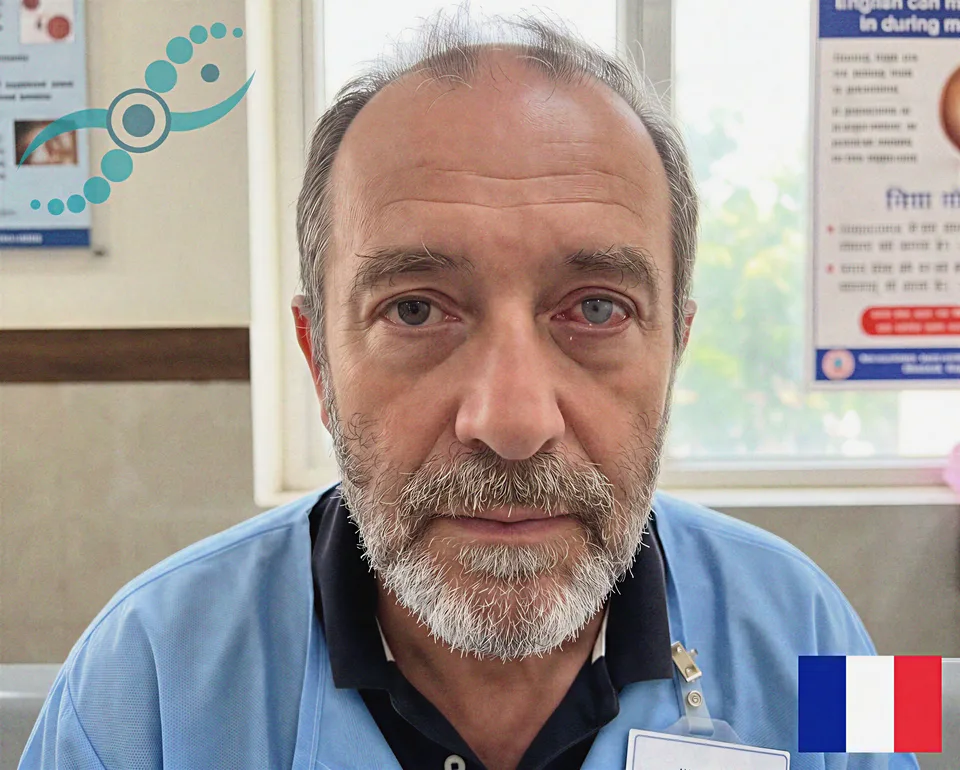 Michel R. · Marseille, France - Stem Cell Treatment for Glaucome & Atrophie Optique in India